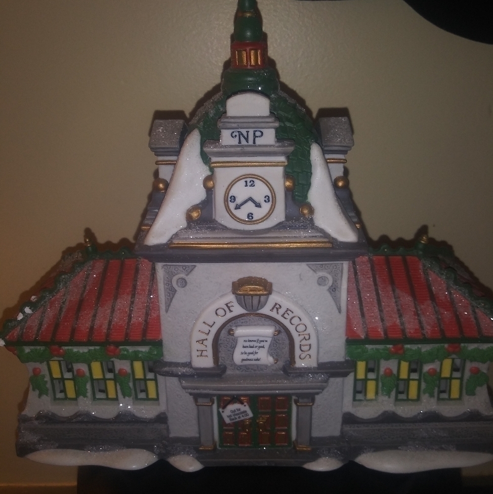Vintage Dept. 56 Hall of Records Collectible C 1996 Rare Figurine Ofc Building